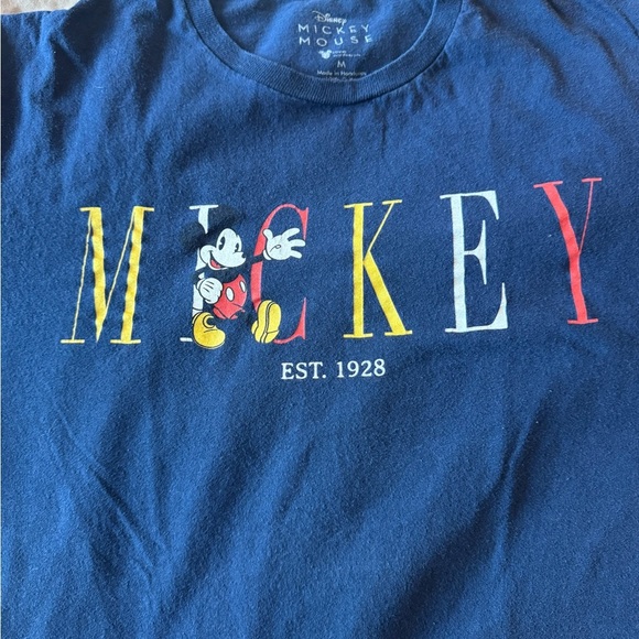 Disney Mickey Mouse Blue T-Shirt - Picture 3 of 4